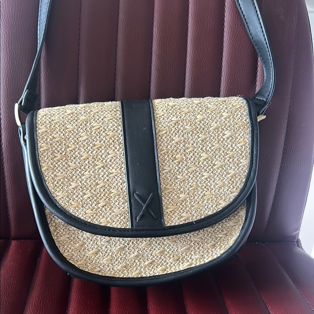 Black and Tan Crossbody Bag